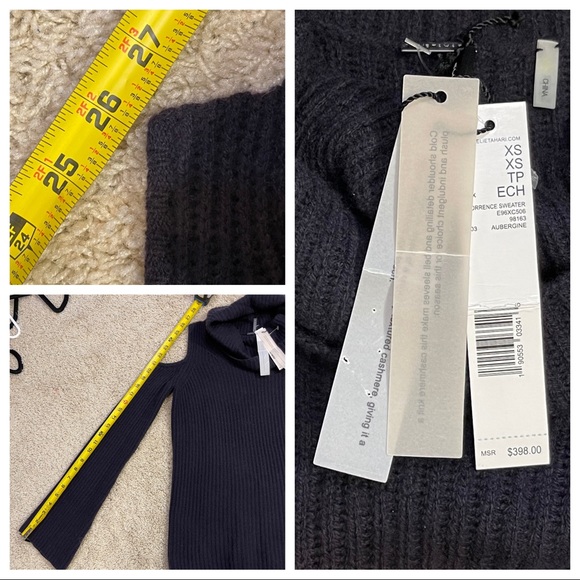 Tahari cashmere Torrence Cold Shoulder Sweater - Picture 5 of 7